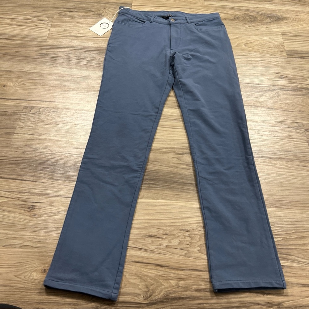 Radmor Five-O Knit Golf Pant Stretch Cotton Light Blue Mens 34x32 $128 NWT